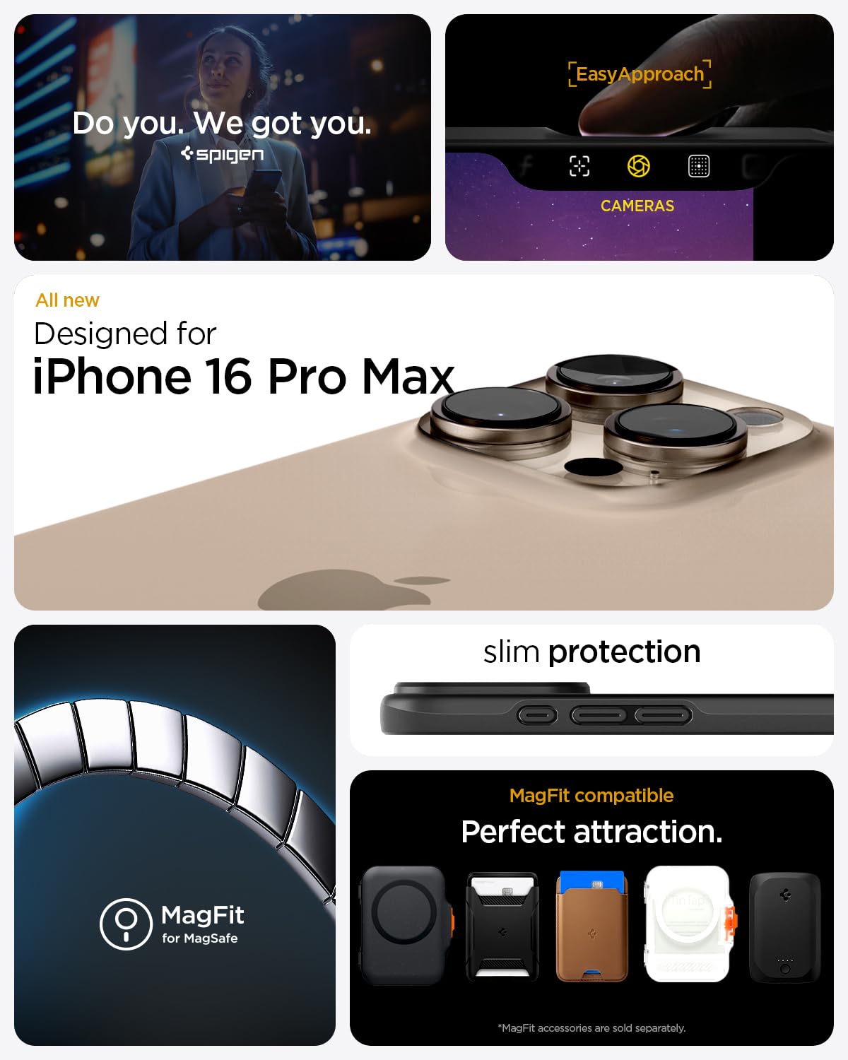 Foto 3 pulgar | Funda Spigen Thin Fit Magfit Para Iphone 16 Pro Max, Color Negro - Venta Internacional.