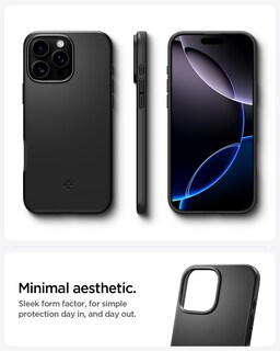 Foto 4 | Funda Spigen Thin Fit Magfit Para Iphone 16 Pro Max, Color Negro - Venta Internacional.