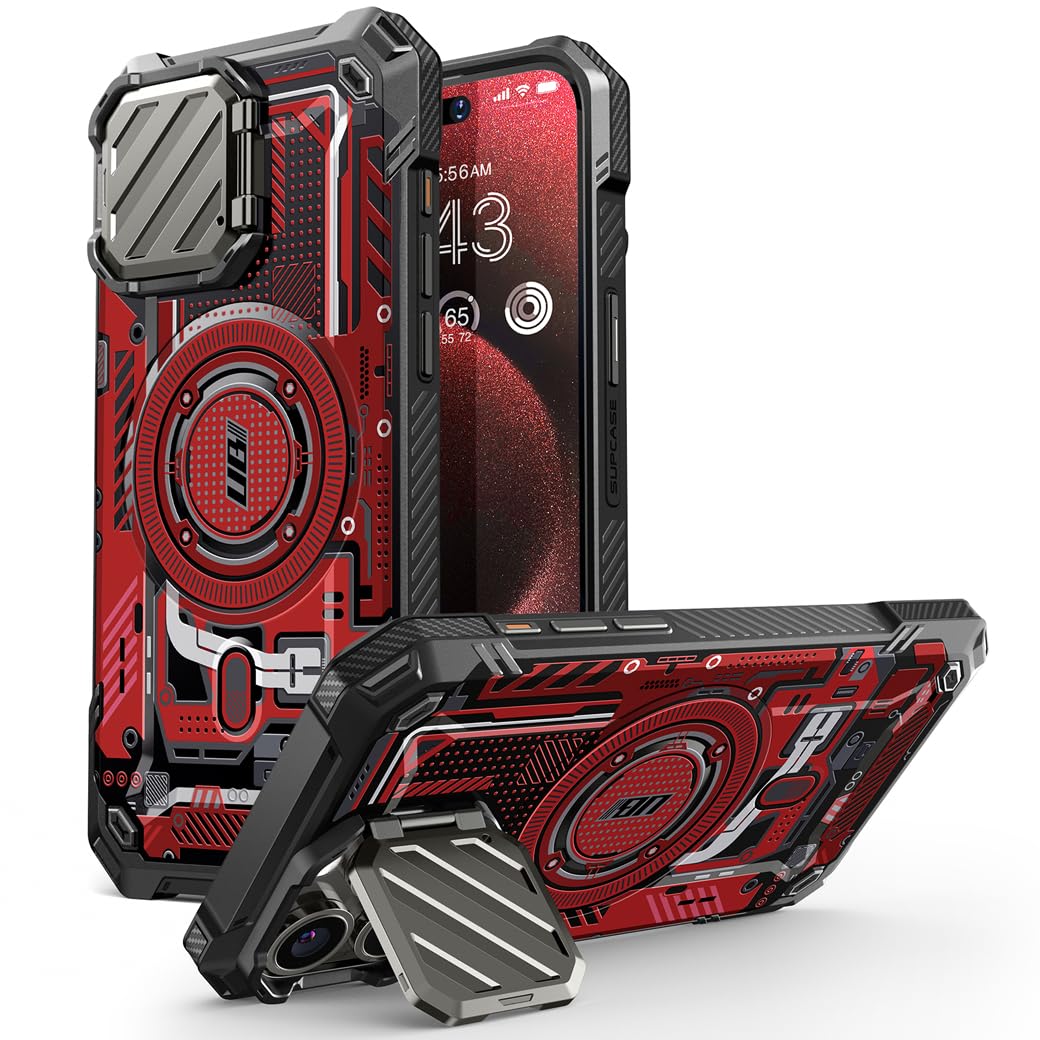 Foto 1 | Funda Supcase Para Iphone 15 Pro Max Con Funda De Cámara Roja - Venta Internacional.