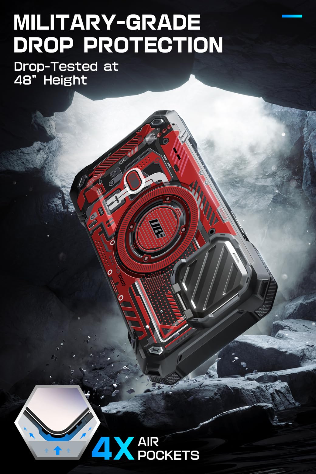 Foto 2 | Funda Supcase Para Iphone 15 Pro Max Con Funda De Cámara Roja - Venta Internacional.