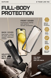 Foto 5 | Funda De Teléfono Supcase Unicorn Beetle Pro Para Iphone 15 Negra - Venta Internacional.