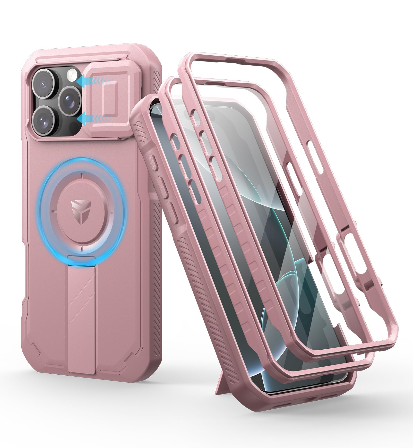 Foto 2 pulgar | Funda Dexnor Para Iphone 16 Pro Max Con Cámara Deslizante, Color Rosa - Venta Internacional.