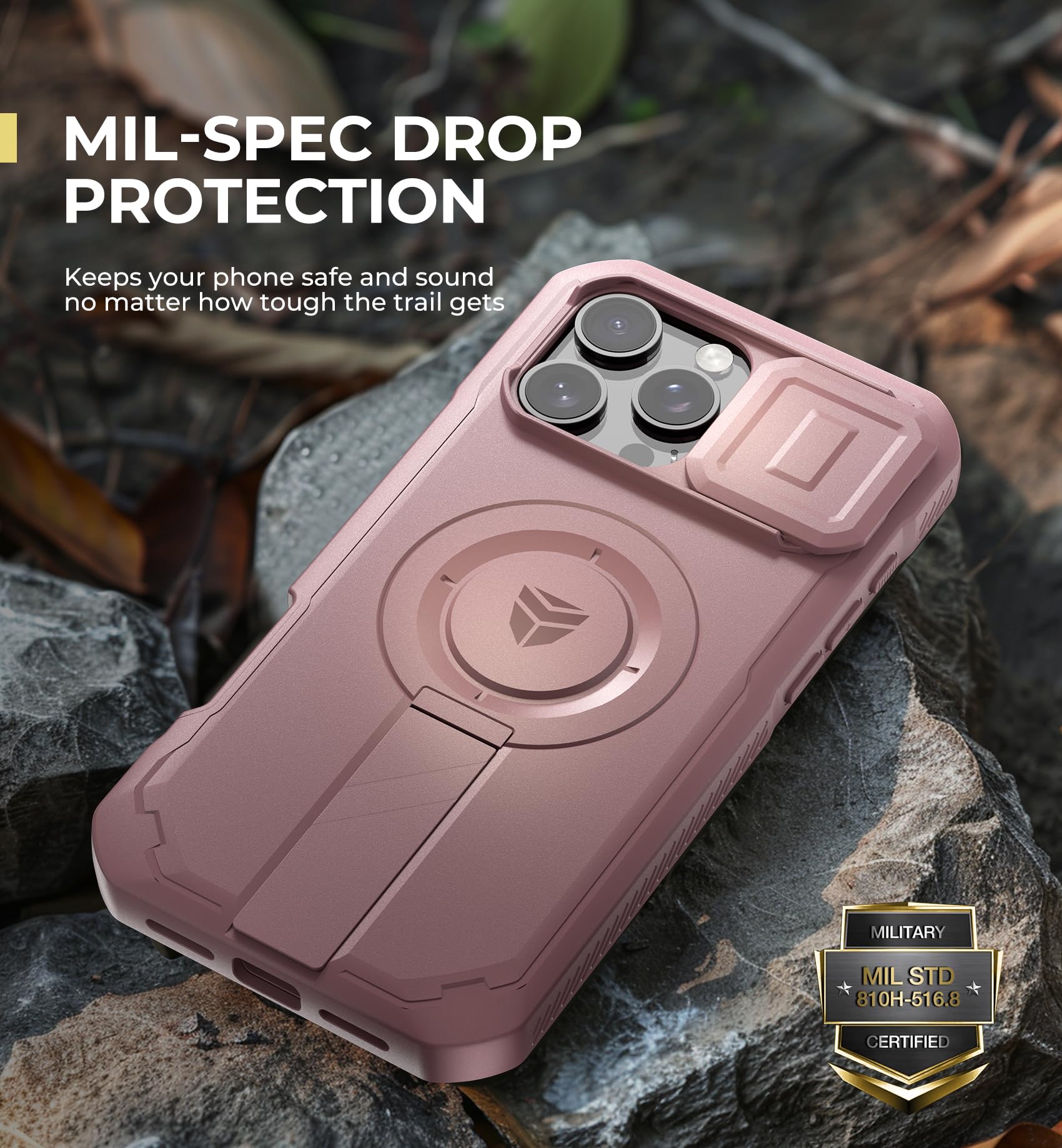 Foto 7 | Funda Dexnor Para Iphone 16 Pro Max Con Cámara Deslizante, Color Rosa - Venta Internacional.