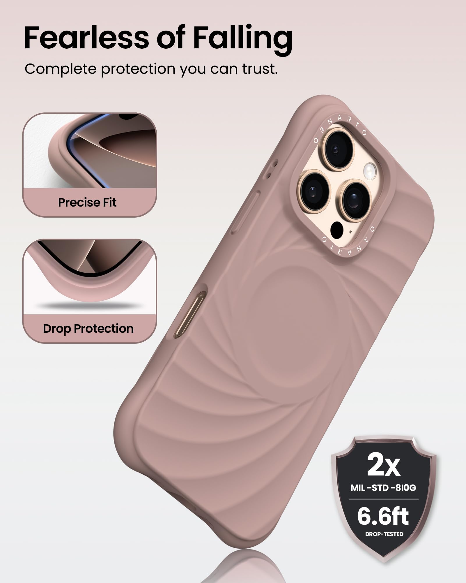 Foto 4 pulgar | Funda De Teléfono Ornarto Vortuxe Para Iphone 16 Pro Max Con Magsafe - Venta Internacional.