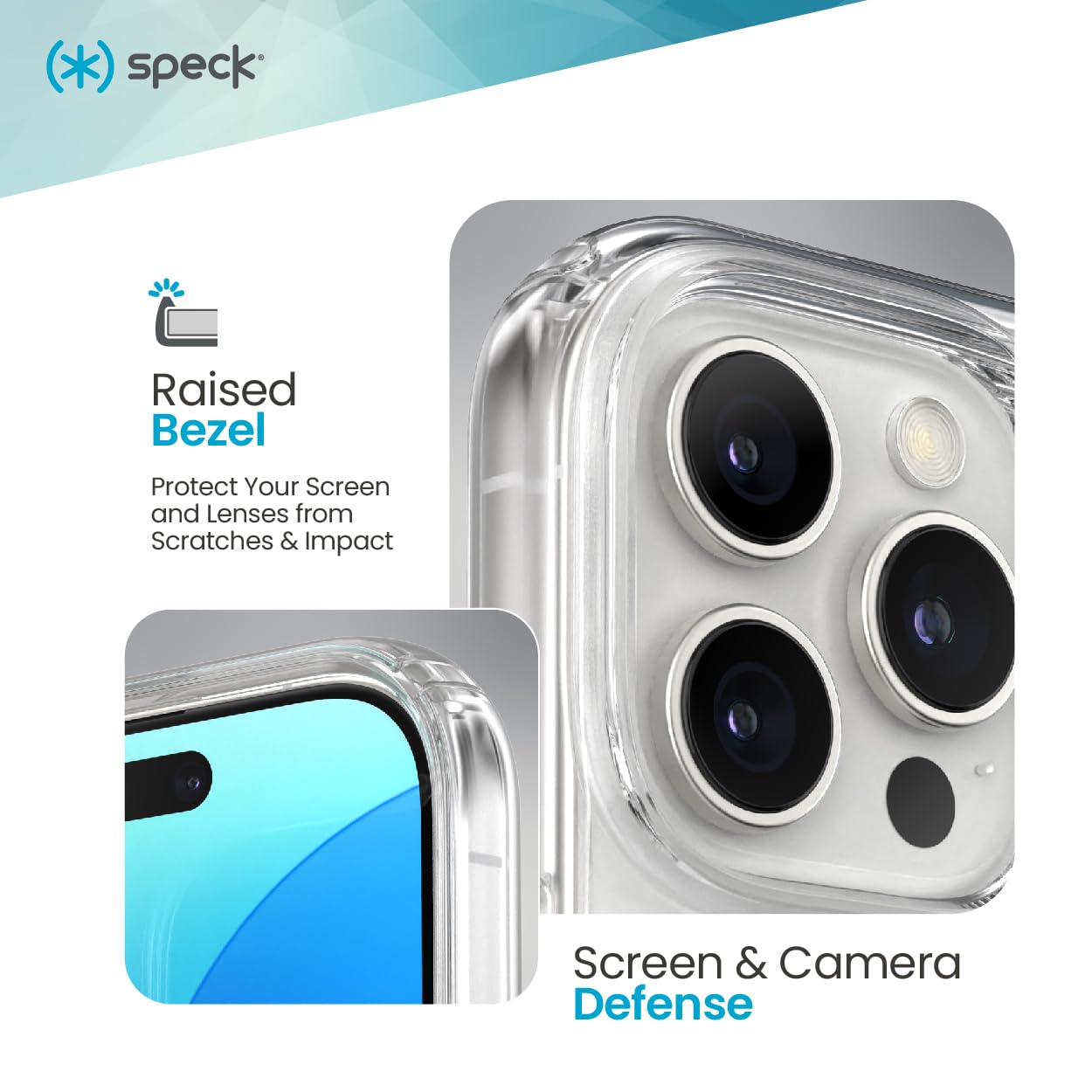 Foto 5 pulgar | Funda Para Teléfono Speck Clear Gemshell Grip Para Iphone 16 Pro - Venta Internacional.