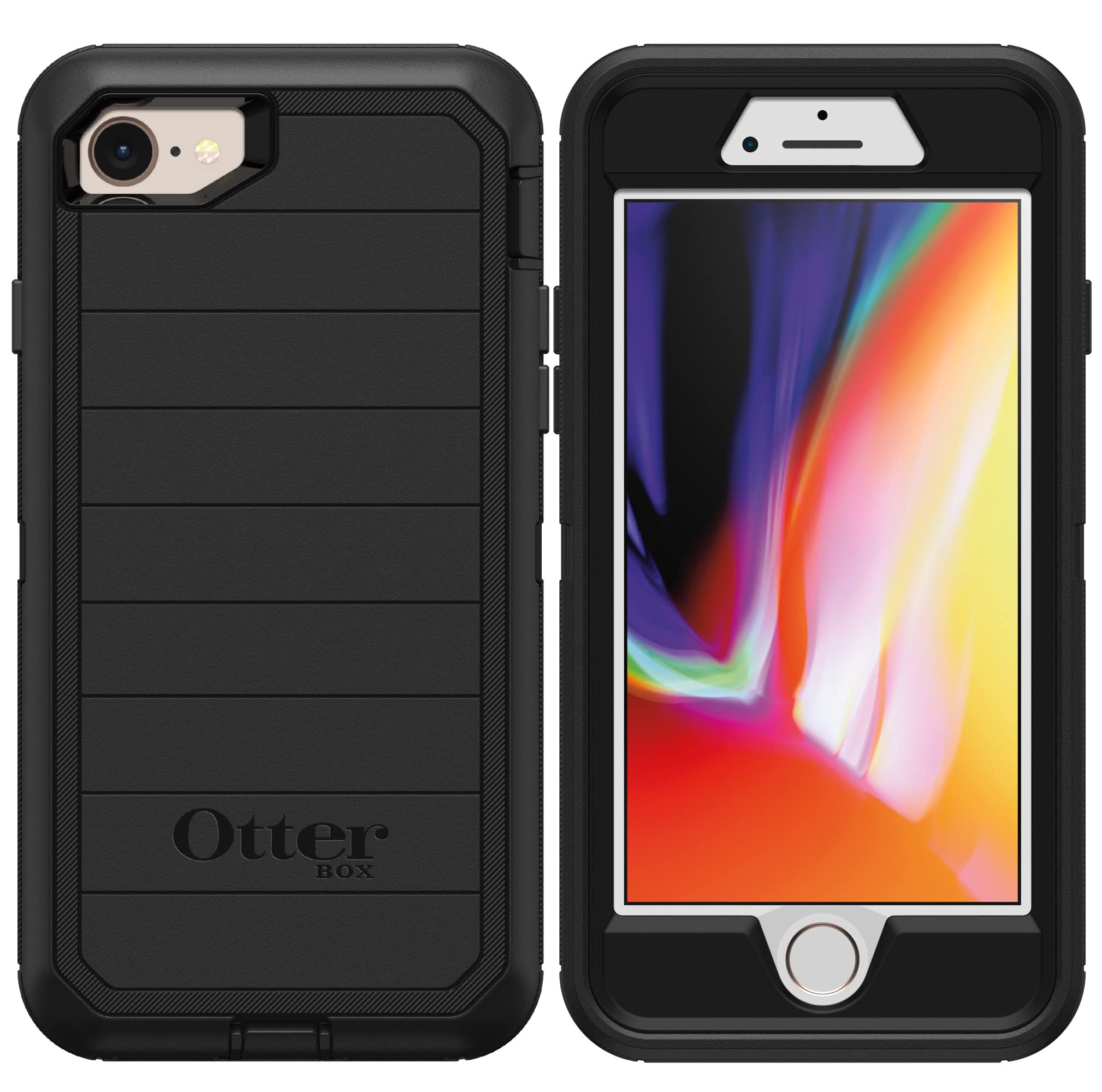 Foto 4 pulgar | Funda Otterbox Defender Series Rugged Para Iphone Se/8/7 Negra - Venta Internacional.