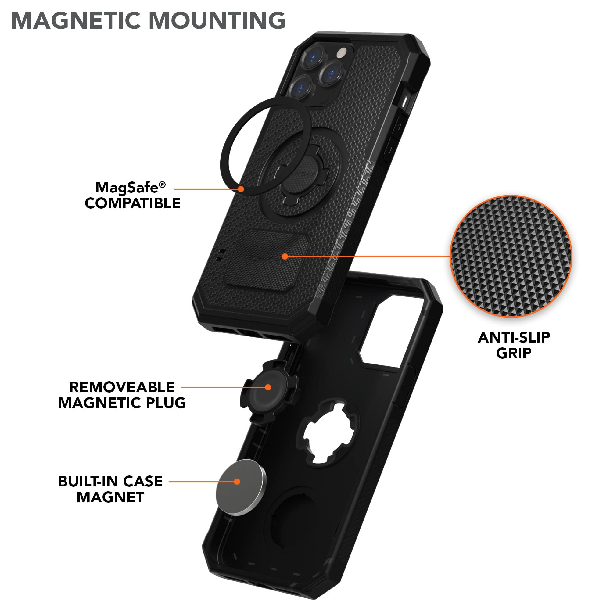 Foto 6 pulgar | Funda Rokform Rugged Series Para Iphone 13 Pro Max, Color Negro - Venta Internacional.