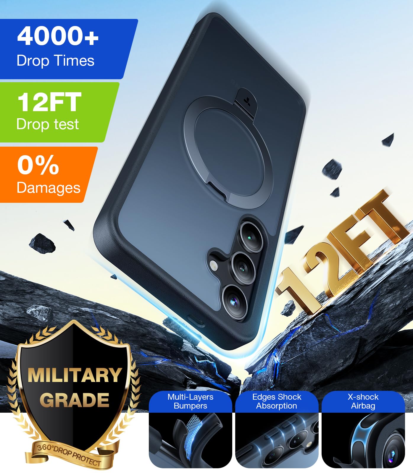 Foto 5 pulgar | Funda De Teléfono Torras Magnetic Ostand Para Samsung Galaxy S24+ - Venta Internacional.