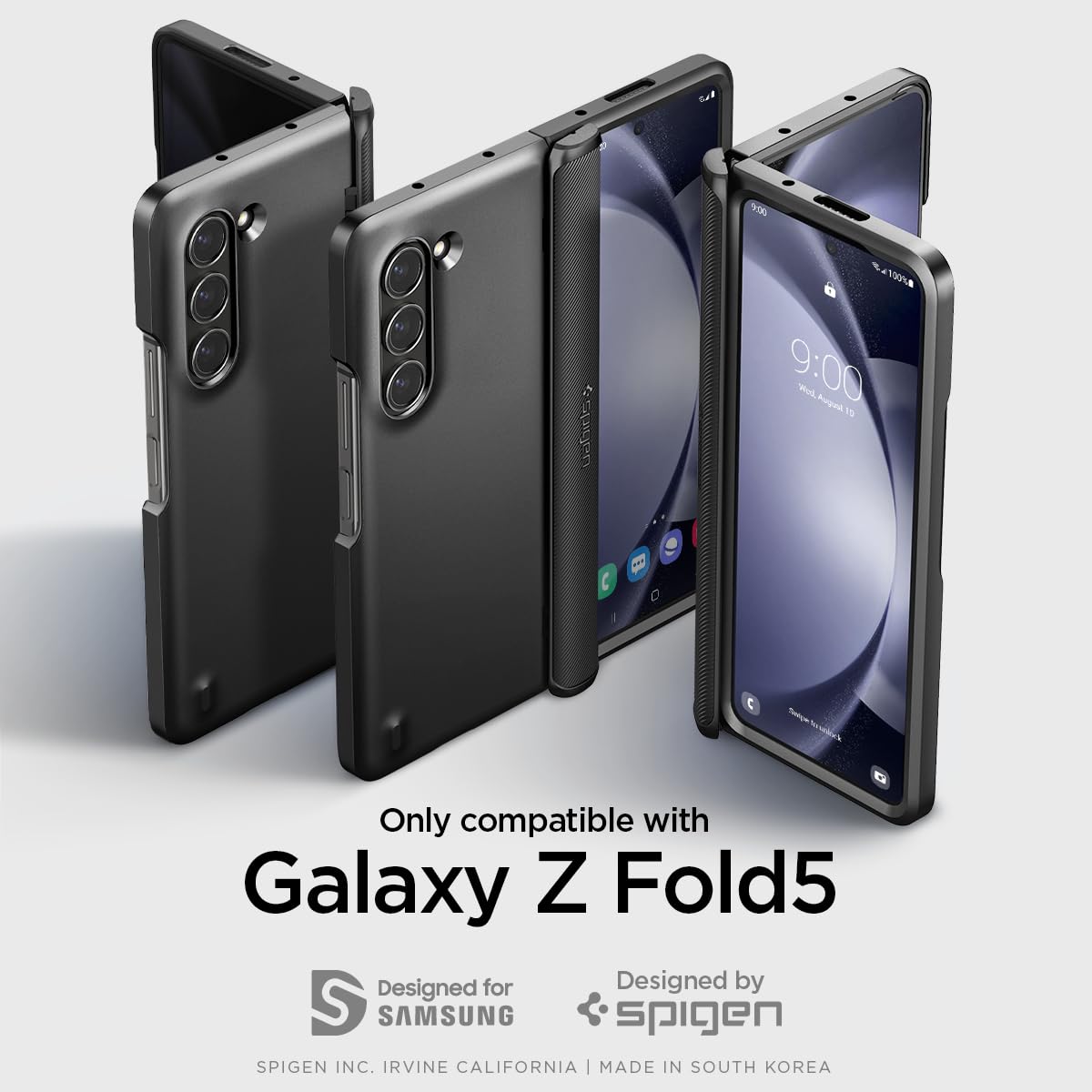 Foto 3 pulgar | Funda Spigen Slim Armor Pro - Protección De Bisagra Para El Galaxy Z Fold 5 - Venta Internacional.