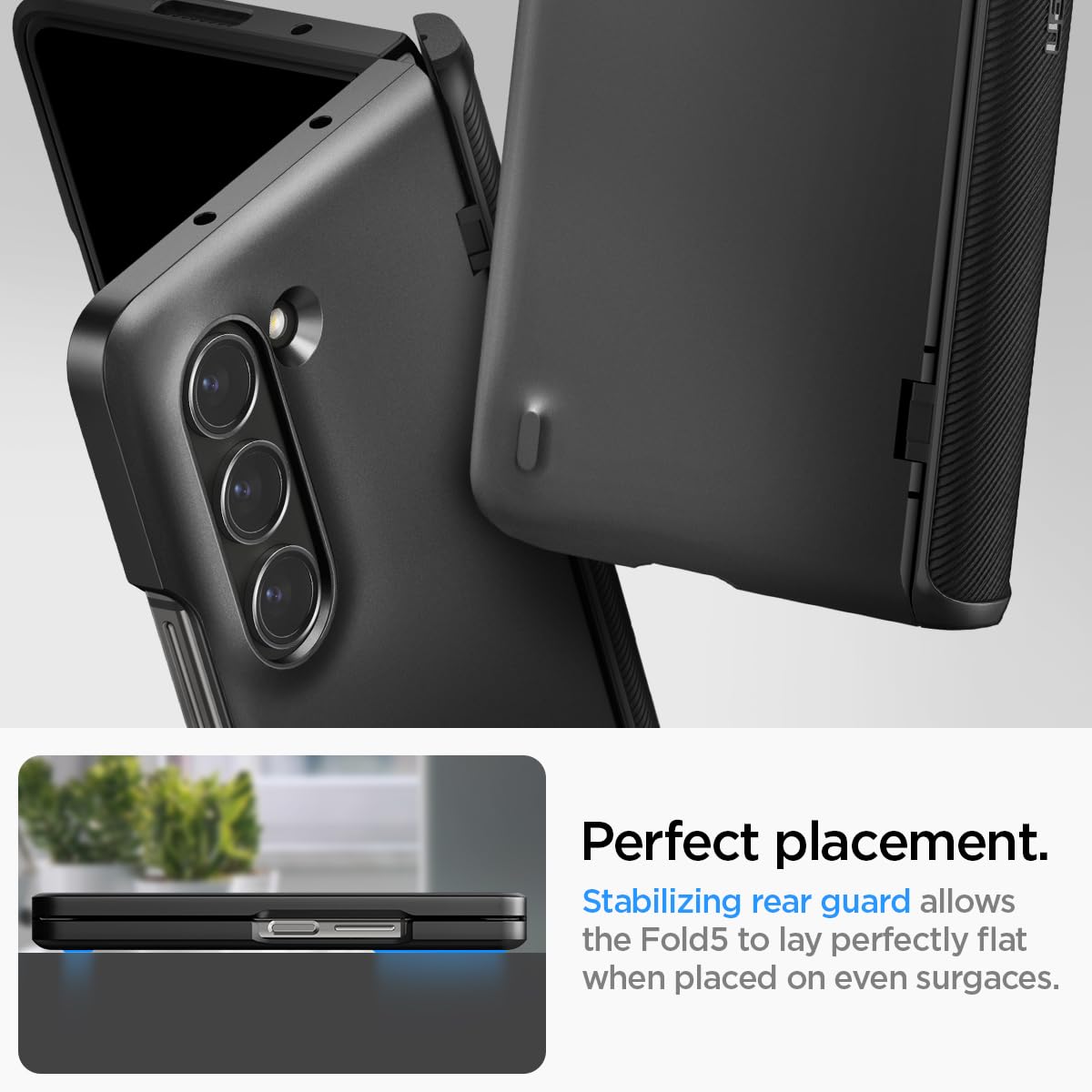 Foto 6 pulgar | Funda Spigen Slim Armor Pro - Protección De Bisagra Para El Galaxy Z Fold 5 - Venta Internacional.