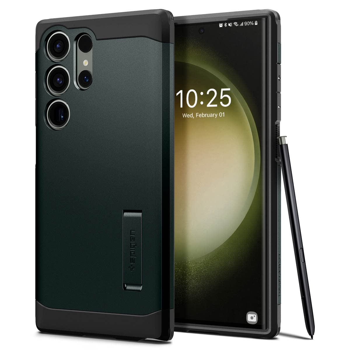 Funda Spigen Tough Armor Para El Galaxy S23 Ultra Con Soporte - Venta Internacional.