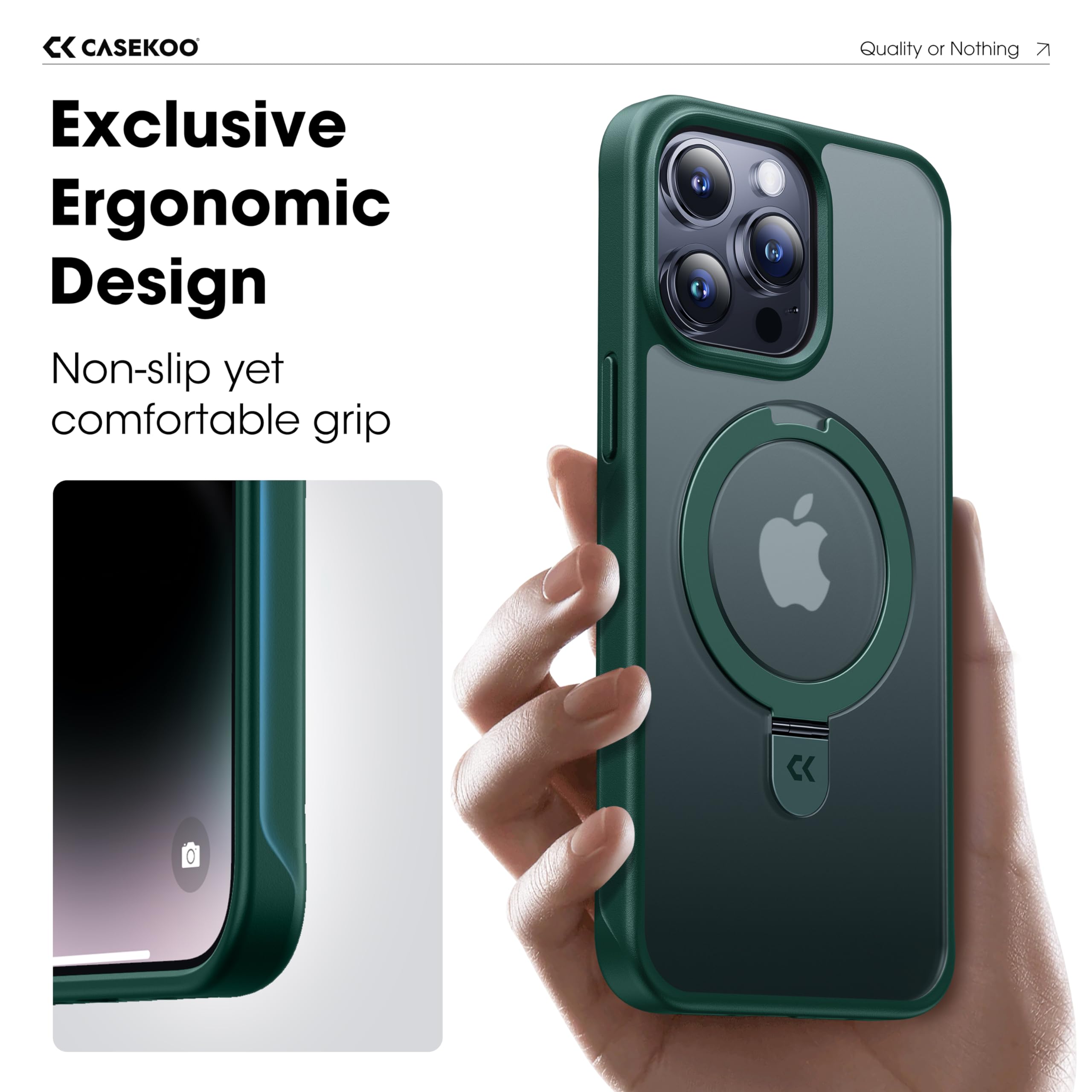 Foto 7 pulgar | Funda De Teléfono Casekoo Diseñada Para Iphone 14 Pro Max Green - Venta Internacional.