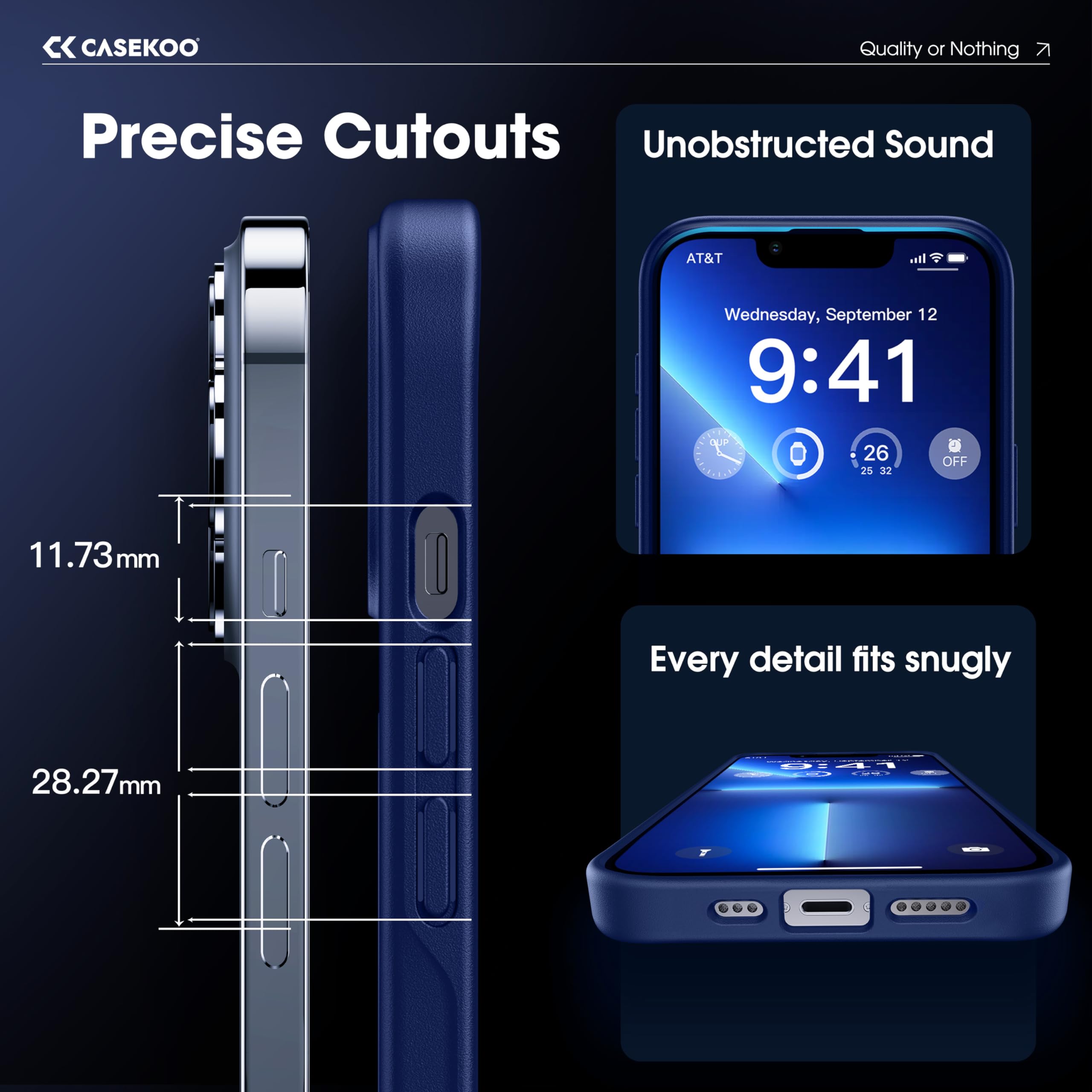 Foto 8 pulgar | Funda De Teléfono Casekoo Diseñada Para Iphone 13 Pro Max Blue - Venta Internacional.