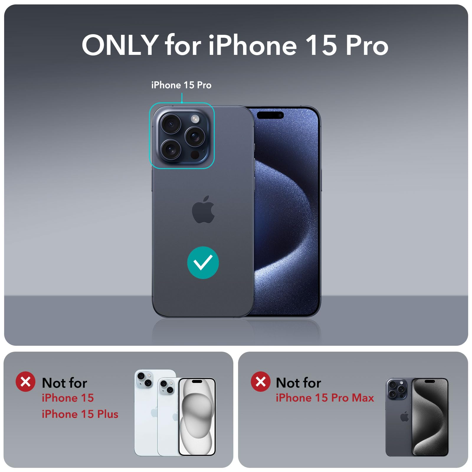 Foto 2 | Funda De Teléfono Esr Cyber Series Para Iphone 15 Pro Con Magsafe Black - Venta Internacional.