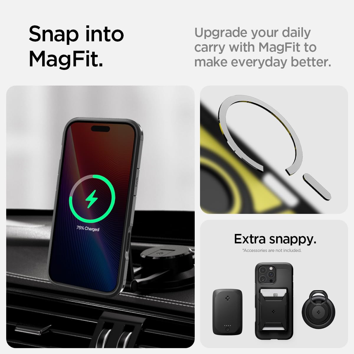 Foto 6 | Funda Spigen Tough Armor T Magfit Para Iphone 16 Pro Max, Color Negro - Venta Internacional.