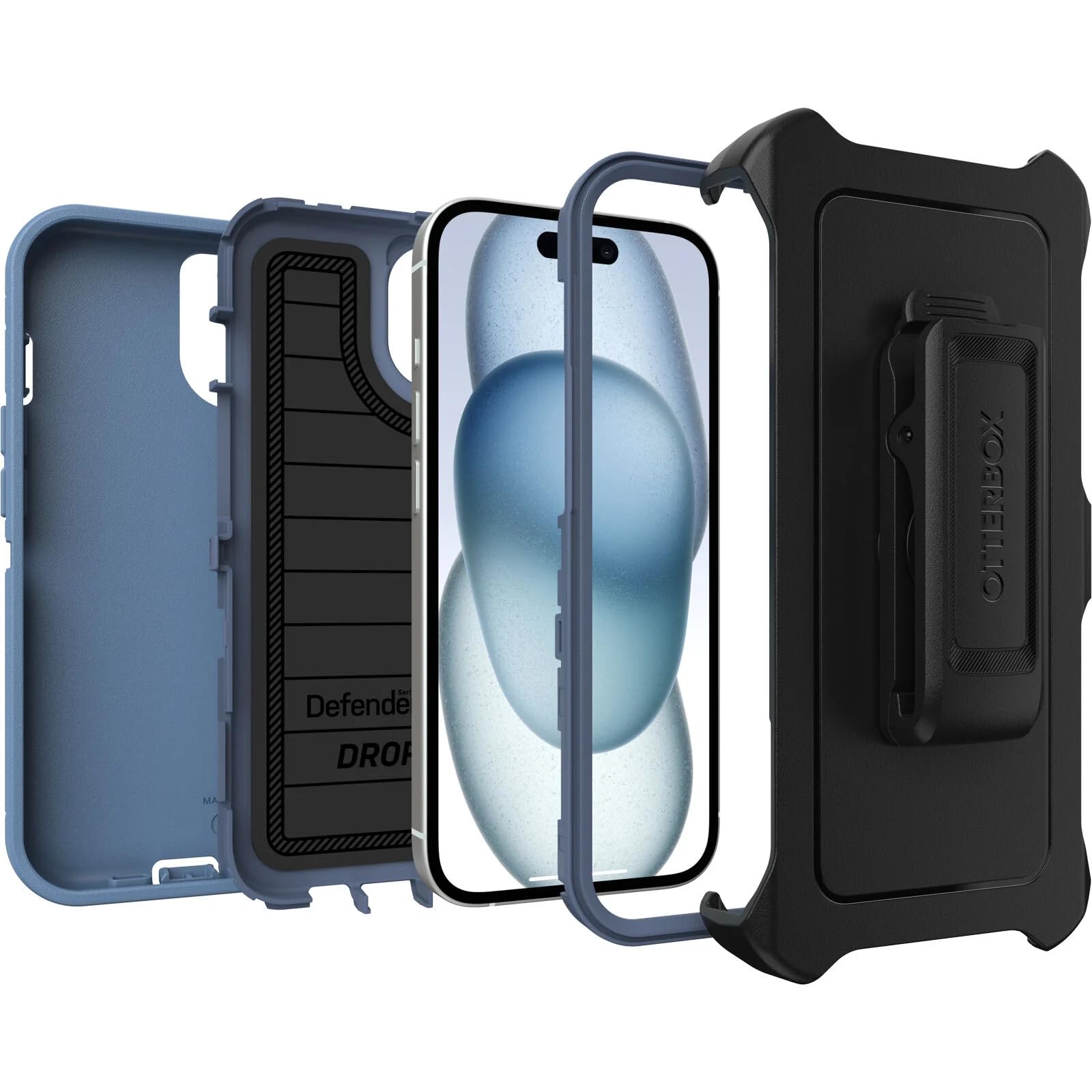 Foto 6 pulgar | Funda Otterbox Defender Series Para Apple Iphone 15, Color Azul - Venta Internacional.