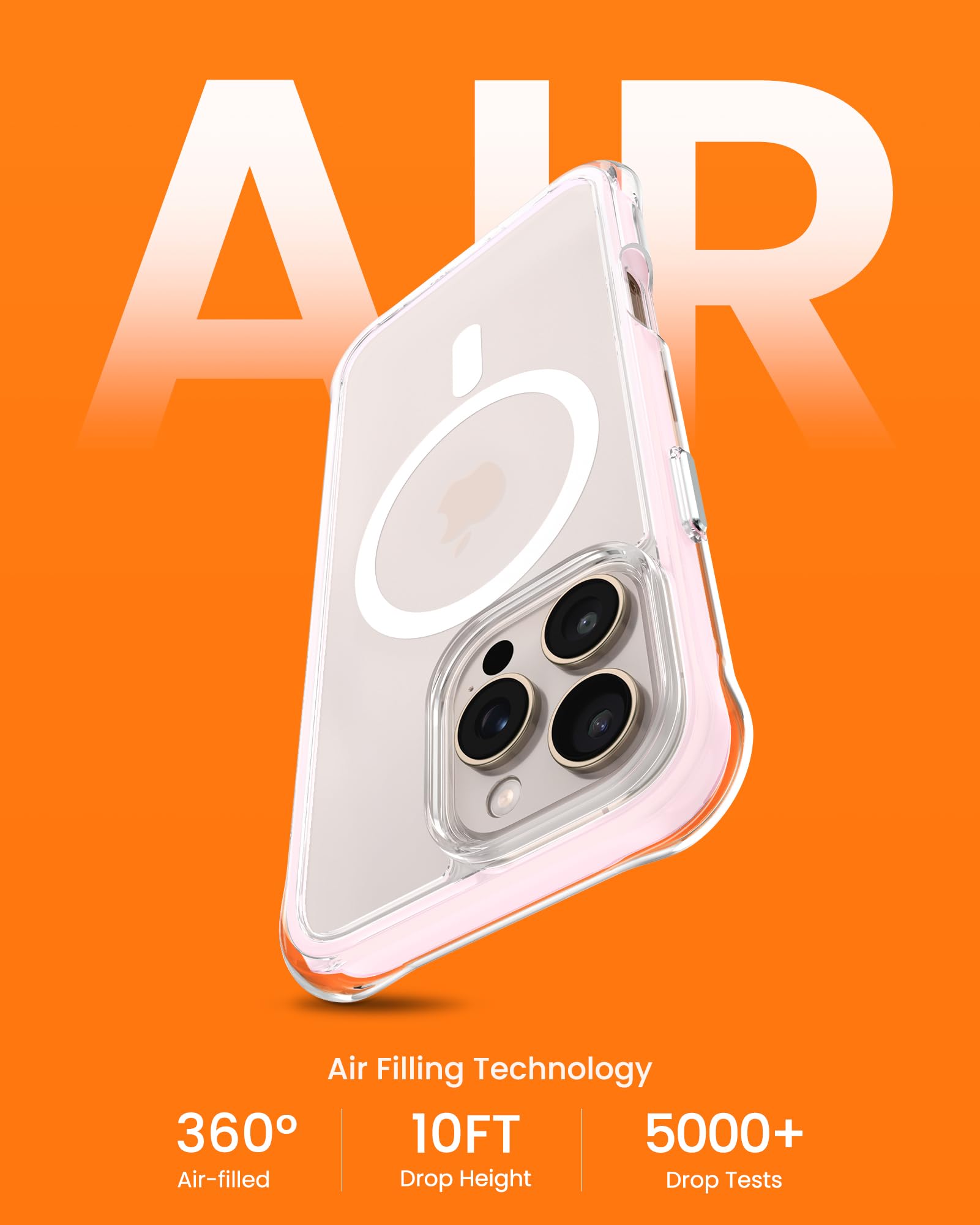 Foto 4 pulgar | Funda De Teléfono Ornarto Air Para Iphone 16 Pro Max Clear Con Magsafe - Venta Internacional.