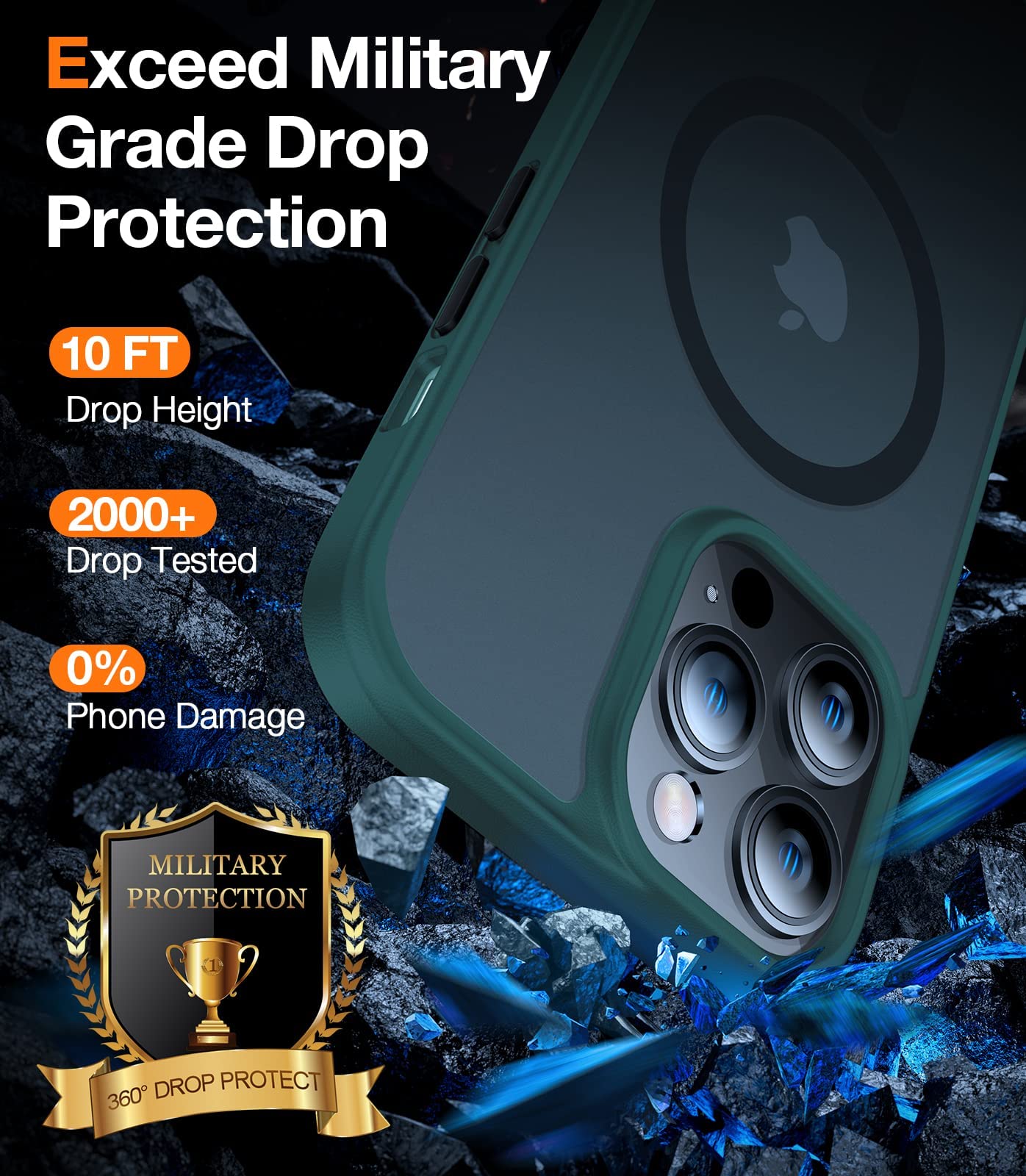 Foto 4 pulgar | Funda De Teléfono Torras Stronger Magnetic Para Iphone 14 Pro - Venta Internacional.