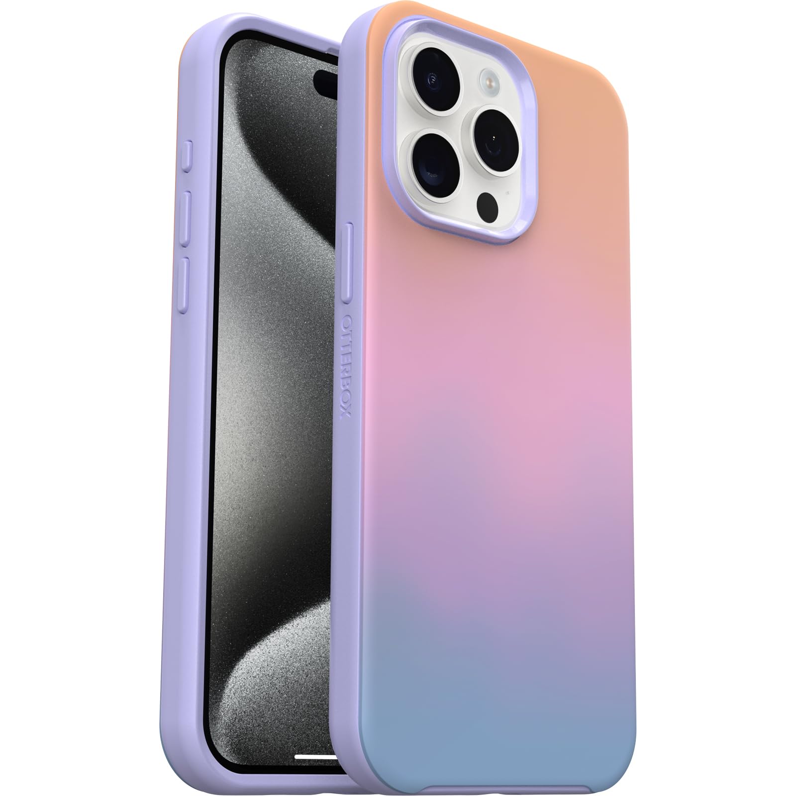 Foto 6 pulgar | Funda Otterbox Symmetry Series Soft Sunset Purple Para Iphone 15 Pro Max - Venta Internacional.