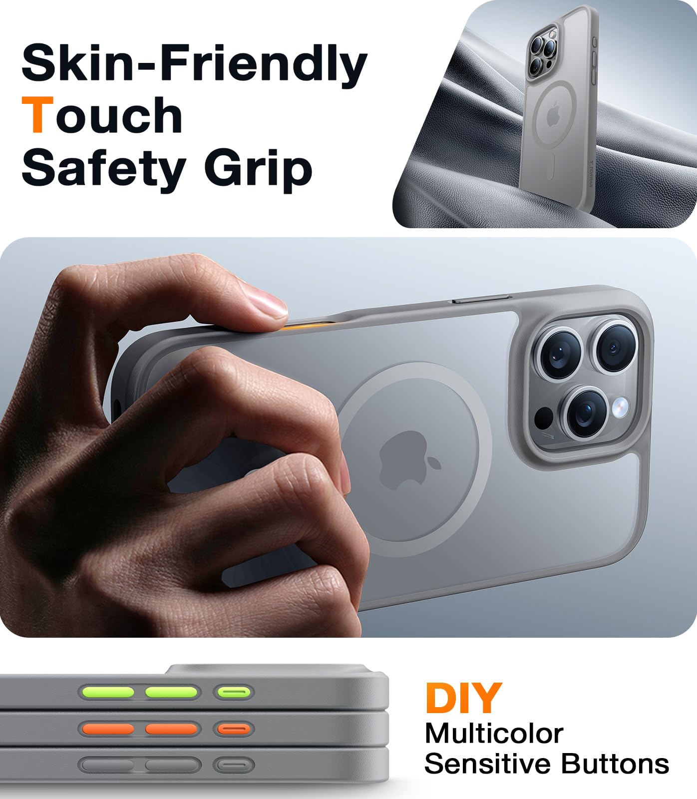 Foto 7 pulgar | Funda De Teléfono Torras Magnética A Prueba De Golpes Para Iphone 16 Pro Max - Venta Internacional.