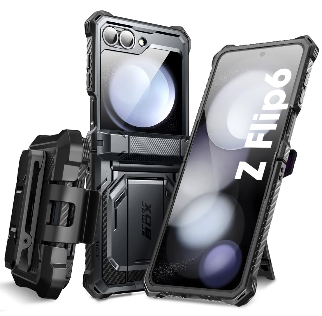 Foto 2 pulgar | Funda De Teléfono I-blason Armorbox Con Soporte Para Samsung Z Flip 6 - Venta Internacional.