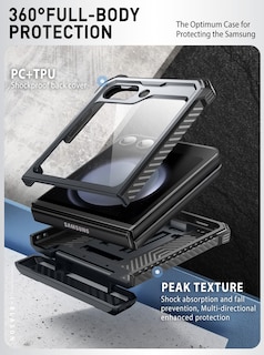 Foto 4 | Funda De Teléfono I-blason Armorbox Con Soporte Para Samsung Z Flip 6 - Venta Internacional.