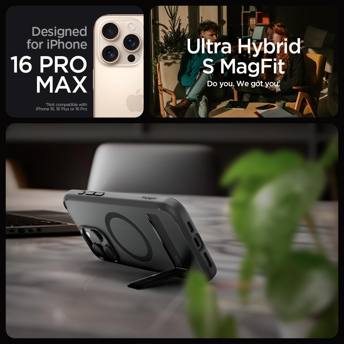 Foto 2 | Funda Spigen Ultra Hybrid S Magfit Para Iphone 16 Pro Max - Venta Internacional.