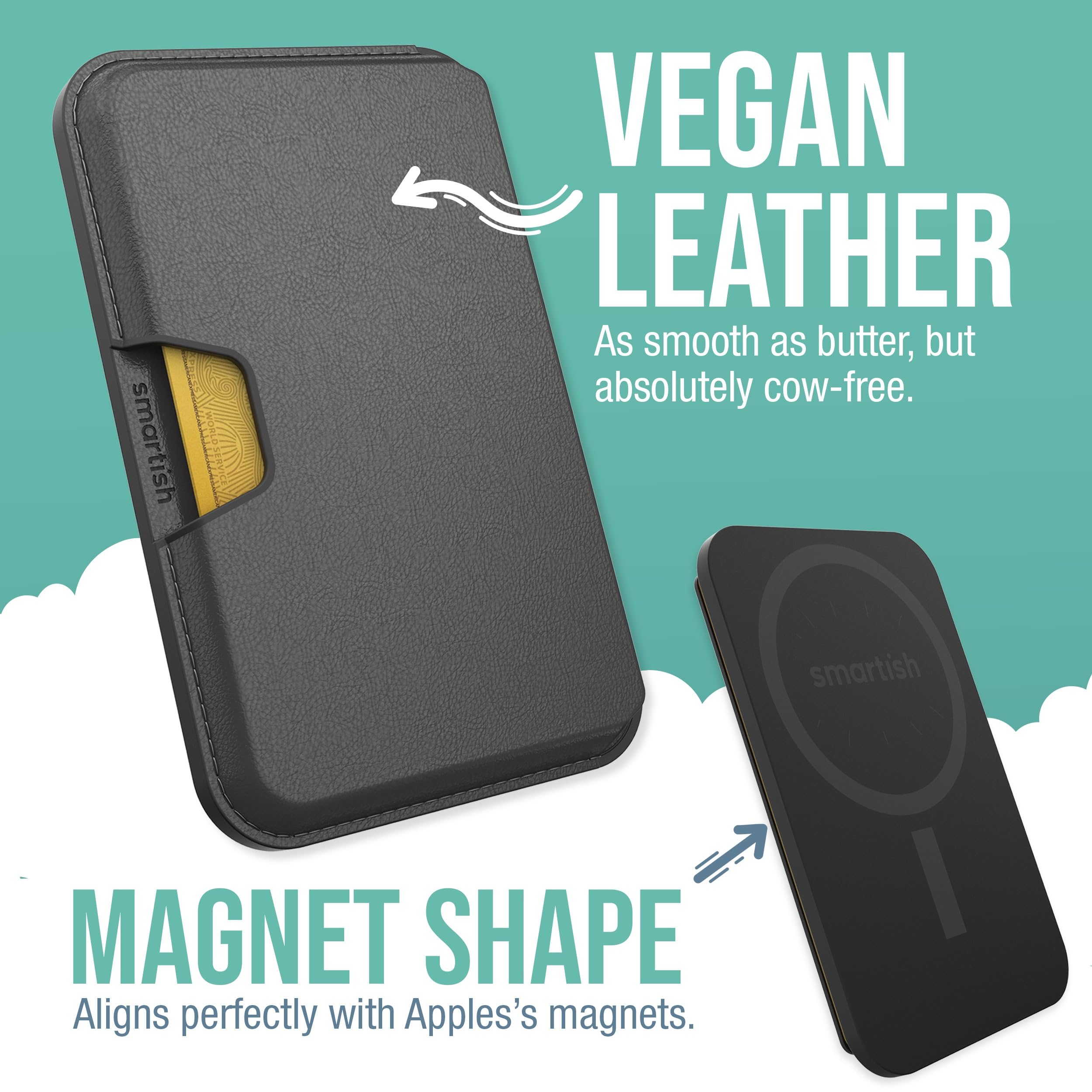Foto 5 pulgar | Cartera Magsafe Smartish Side Hustle De Piel Vegana Negra Para Iphone - Venta Internacional.
