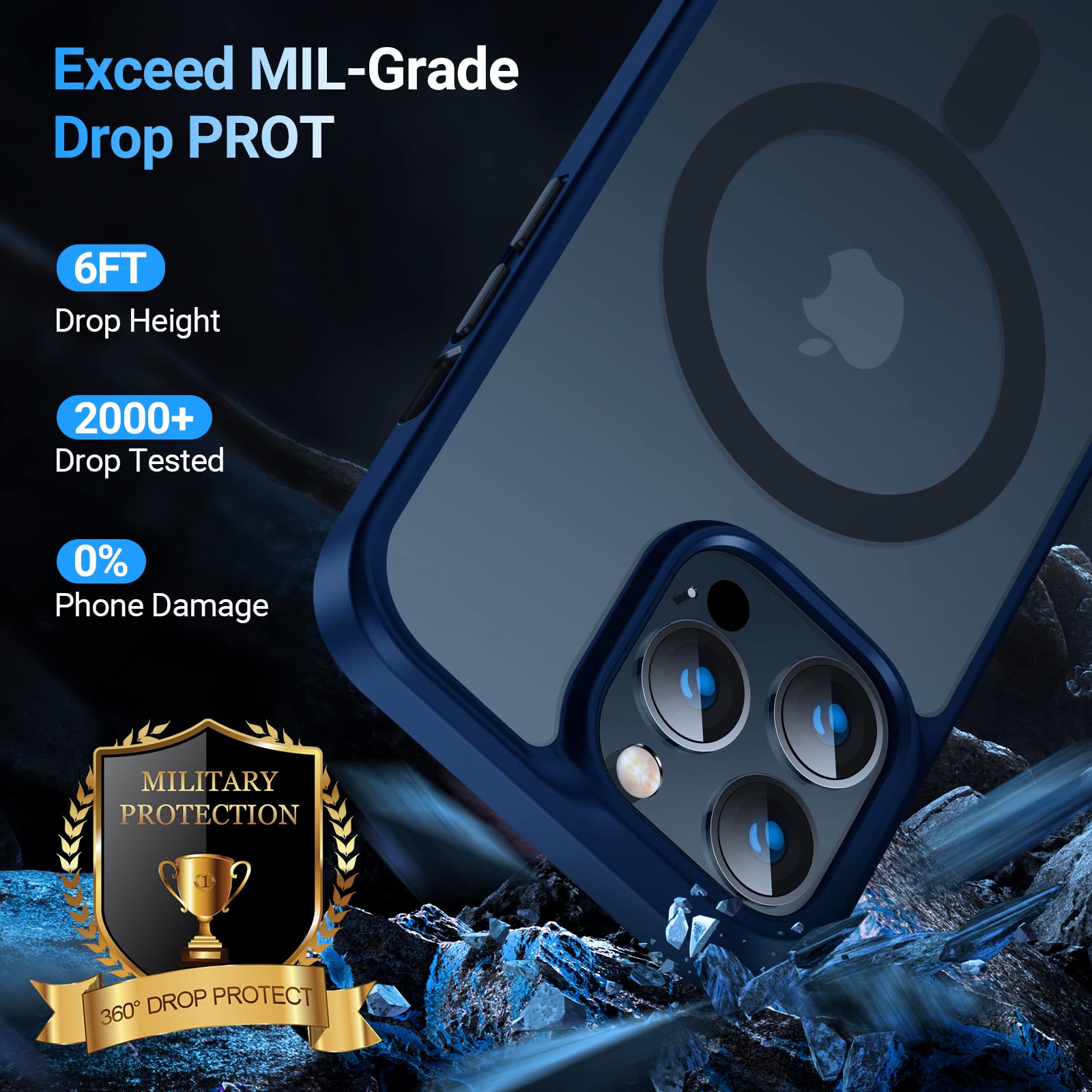 Foto 5 pulgar | Funda De Teléfono Torras Stronger Magnetic Para Iphone 14 Pro - Venta Internacional.