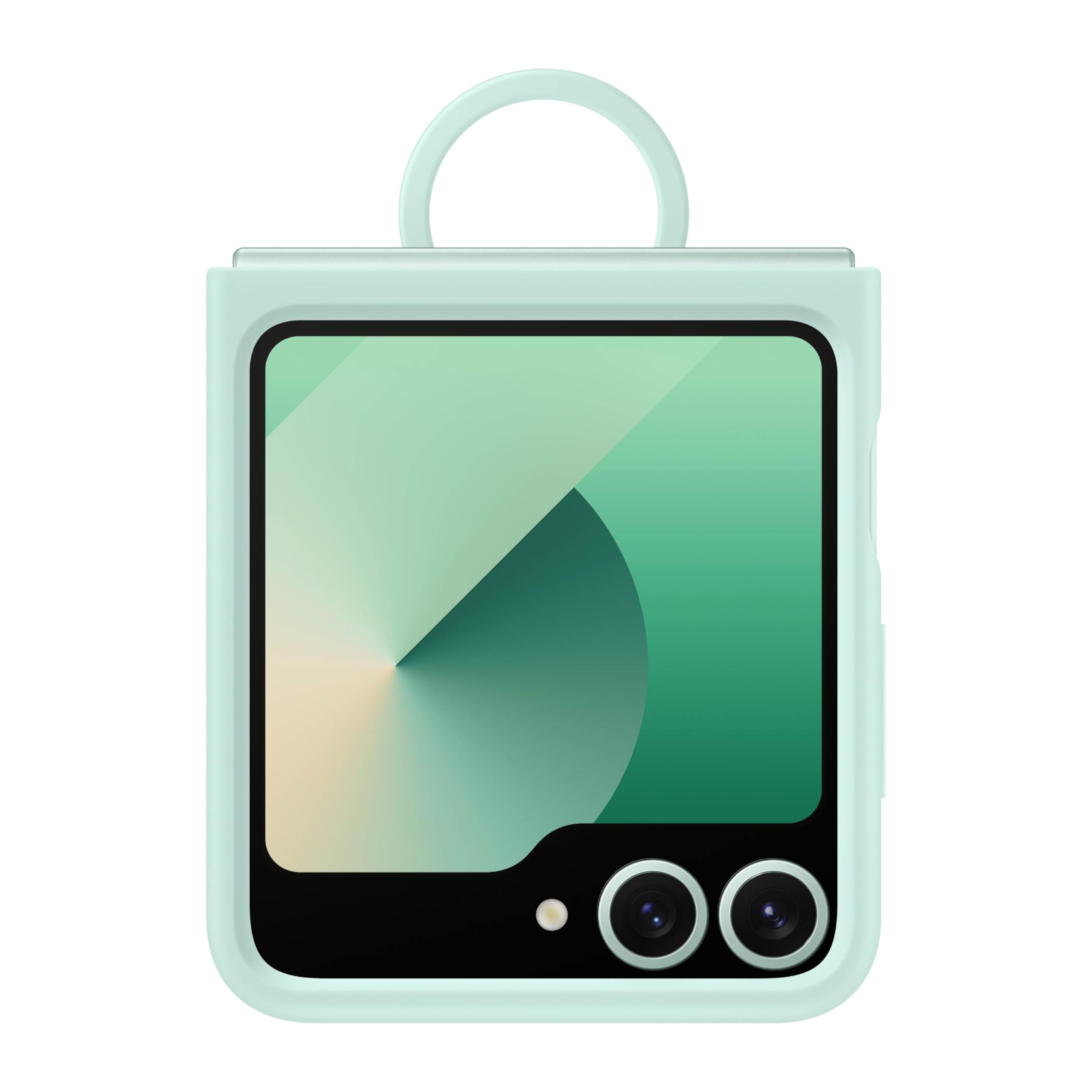 Foto 1 | Funda De Silicona Para Samsung Galaxy Z Flip 6 Con Anillo, Color Menta - Venta Internacional.