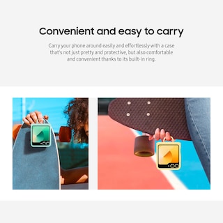 Foto 4 | Funda De Silicona Para Samsung Galaxy Z Flip 6 Con Anillo, Color Menta - Venta Internacional.