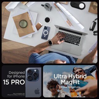 Foto 2 | Funda De Teléfono Spigen Ultra Hybrid Magfit Para Iphone 15 Pro - Venta Internacional.