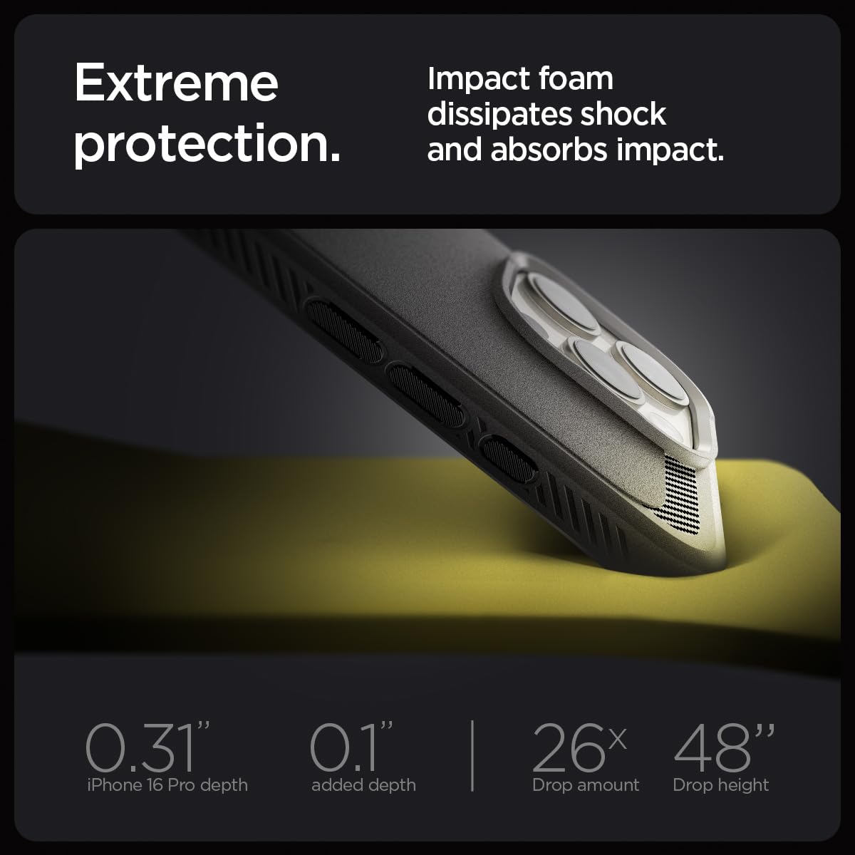 Foto 5 | Funda Spigen Rugged Armor Magfit Para Iphone 16 Pro, Color Gris - Venta Internacional.