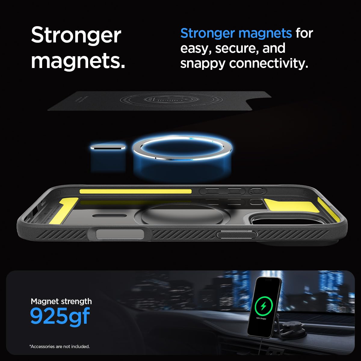 Foto 6 | Funda Spigen Rugged Armor Magfit Para Iphone 16 Pro, Color Gris - Venta Internacional.