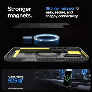 Foto 6 | Funda Spigen Rugged Armor Magfit Para Iphone 16 Pro, Color Gris - Venta Internacional.