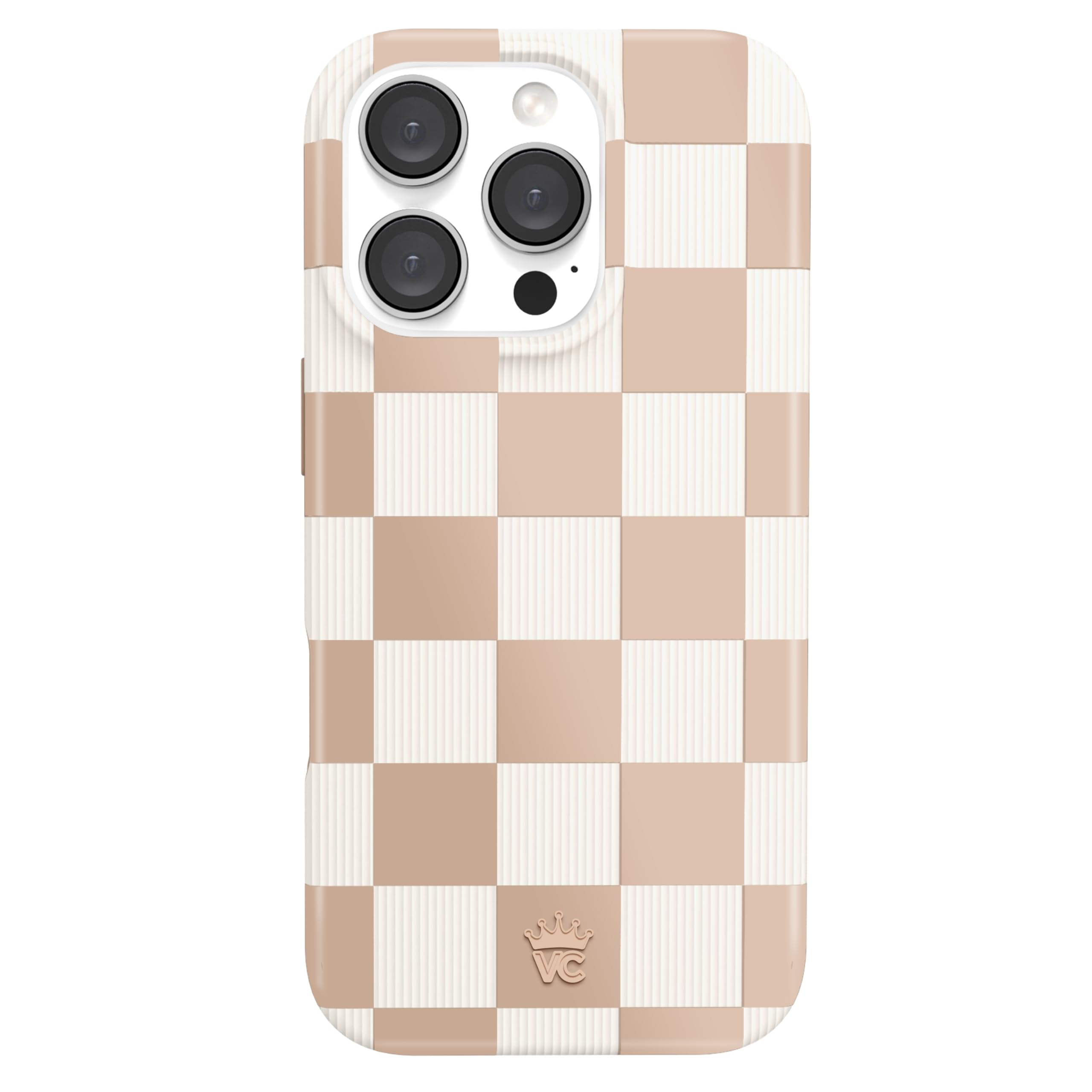 Funda De Teléfono Velvet Caviar A Cuadros Para Iphone 16 Pro Nude - Venta Internacional.