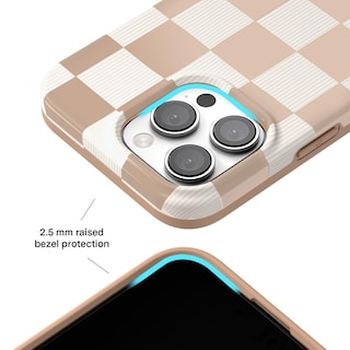 Foto 4 | Funda De Teléfono Velvet Caviar A Cuadros Para Iphone 16 Pro Nude - Venta Internacional.