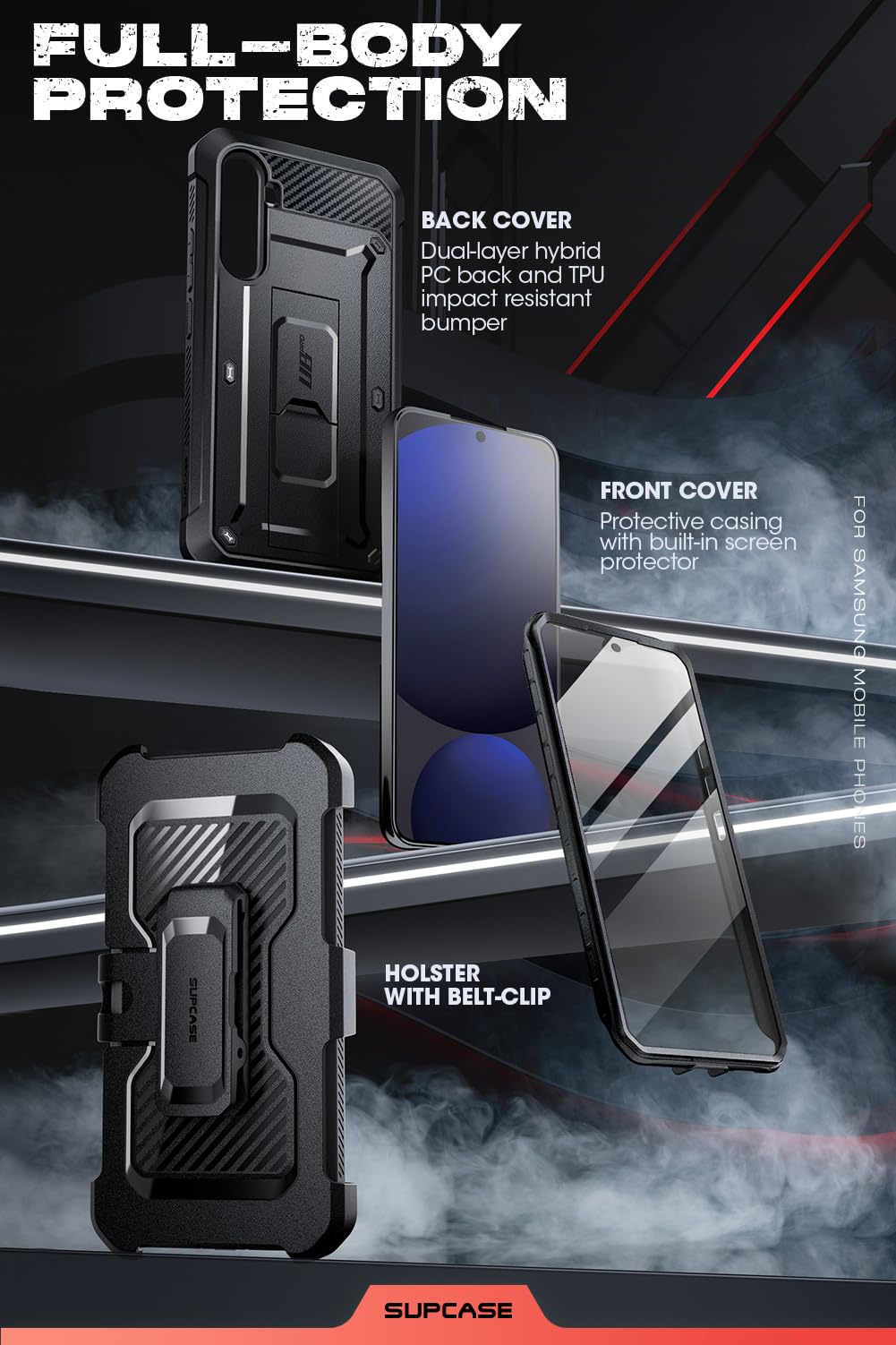 Foto 6 pulgar | Funda De Teléfono Supcase Unicorn Beetle Pro Para Samsung Galaxy S24 Fe - Venta Internacional.