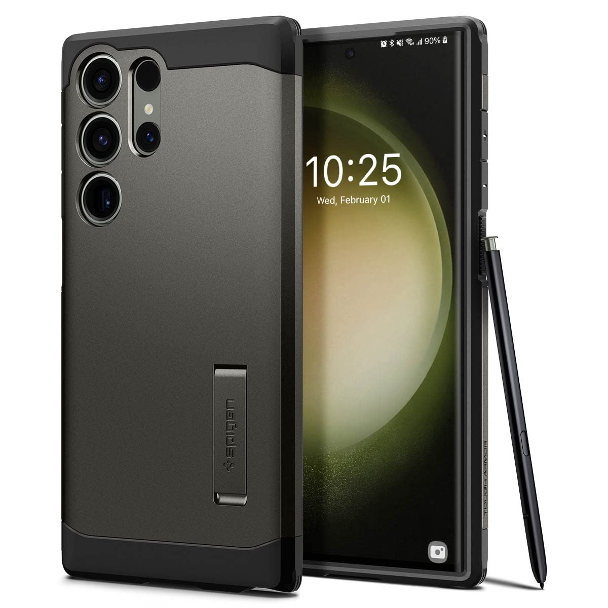 Funda Spigen Tough Armor Para El Galaxy S23 Ultra Con Soporte - Venta Internacional.