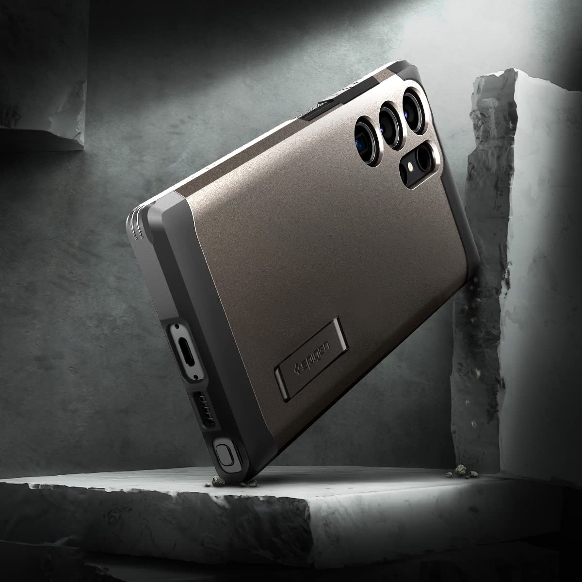 Foto 3 | Funda Spigen Tough Armor Para El Galaxy S23 Ultra Con Soporte - Venta Internacional.
