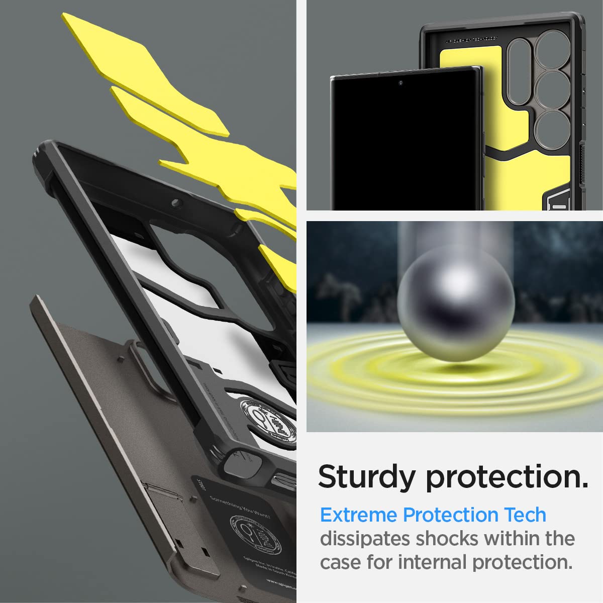 Foto 6 pulgar | Funda Spigen Tough Armor Para El Galaxy S23 Ultra Con Soporte - Venta Internacional.