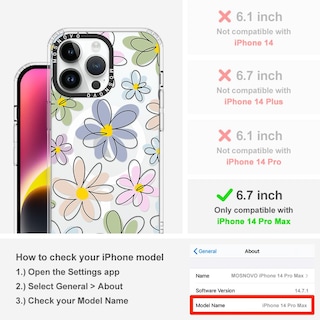 Foto 2 | Funda De Teléfono Mosnovo Para Iphone 14 Pro Max Con Magsafe Clear - Venta Internacional.