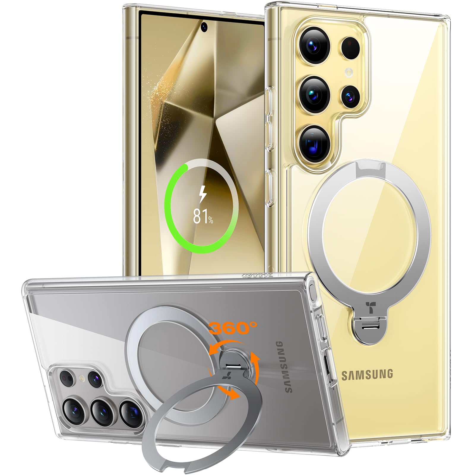 Funda De Teléfono Torras Ostand Spin Con Soporte Para Samsung S24 Ultra - Venta Internacional.