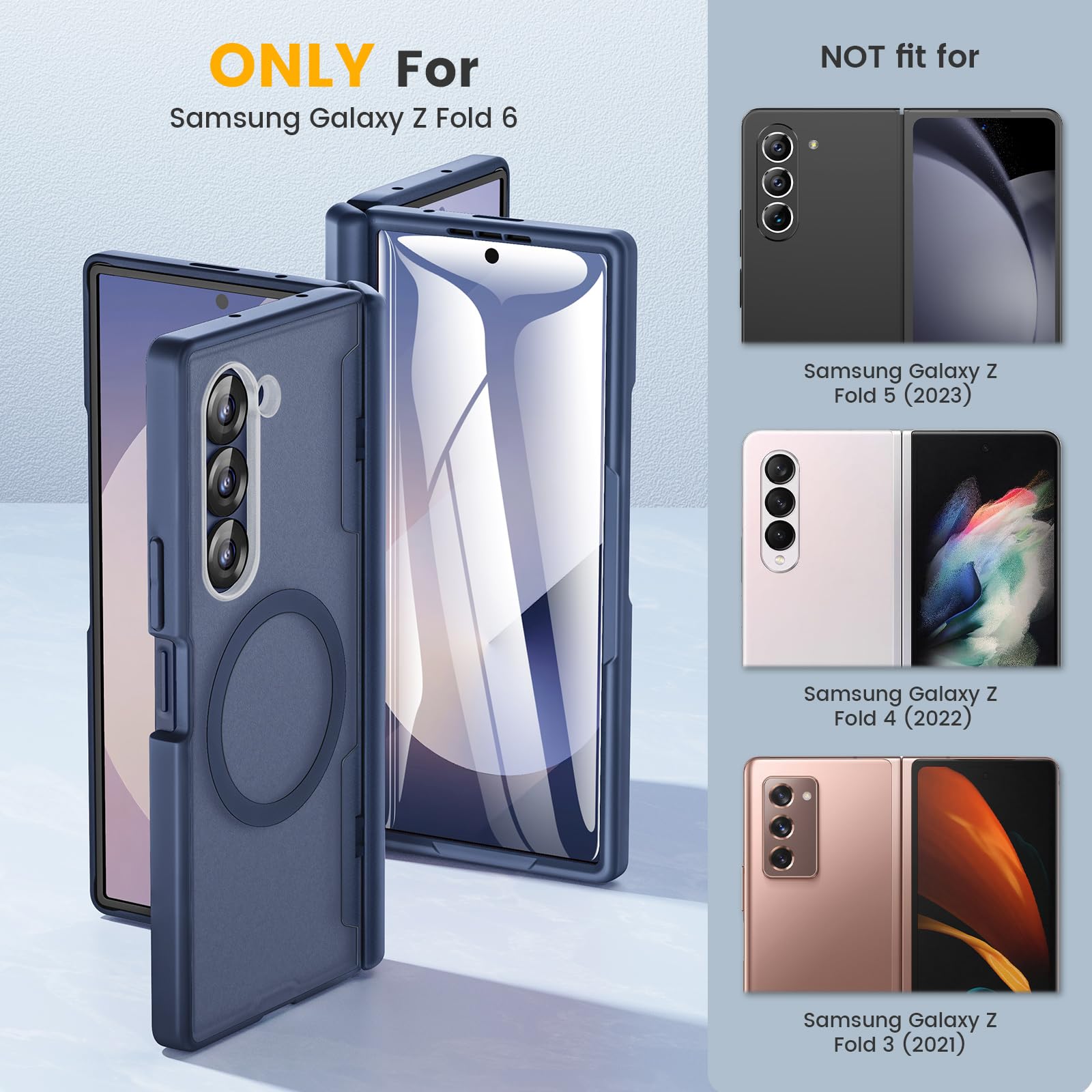 Foto 3 pulgar | Funda Caka Para Samsung Galaxy Z Fold 6 Con Carga Inalámbrica - Venta Internacional.