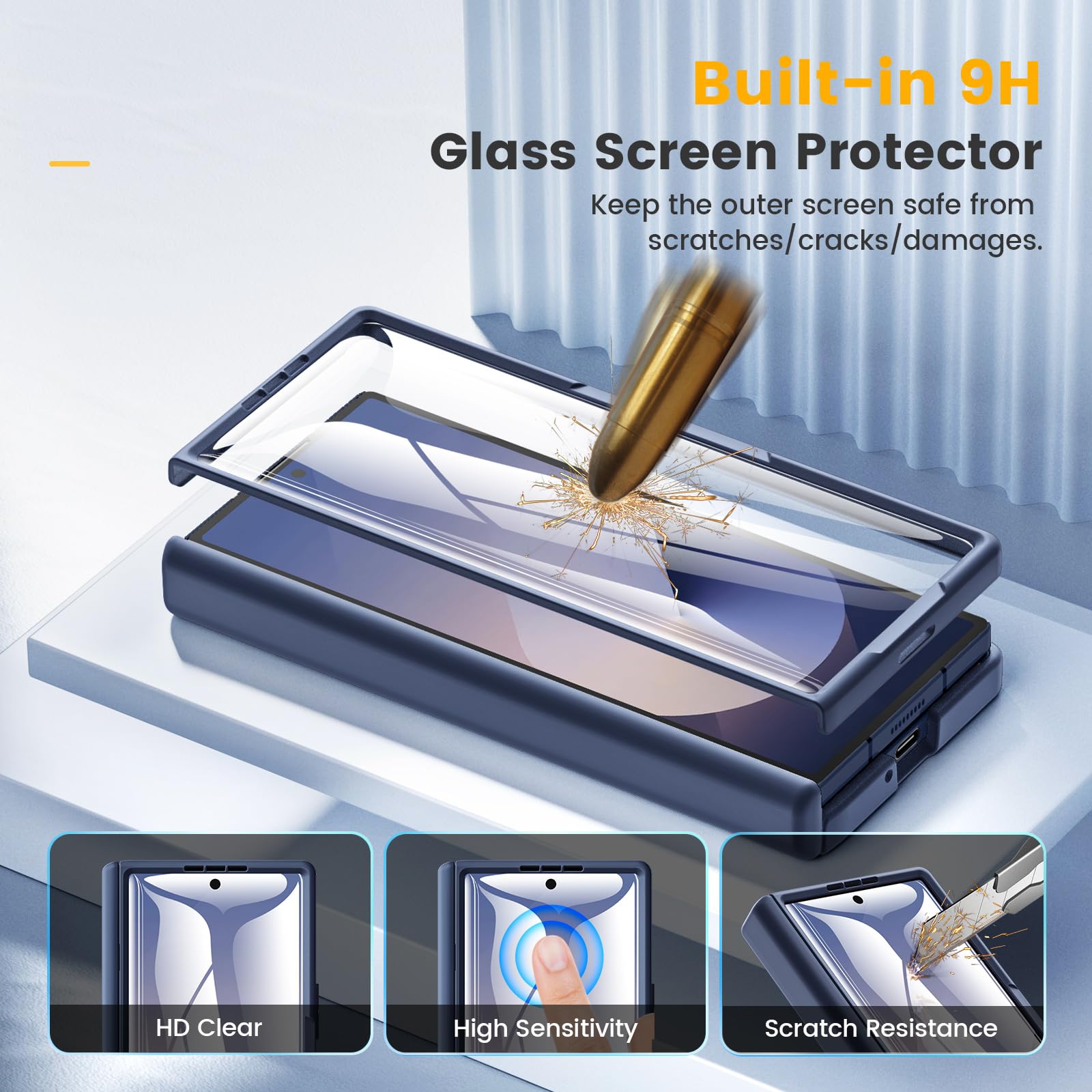 Foto 6 pulgar | Funda Caka Para Samsung Galaxy Z Fold 6 Con Carga Inalámbrica - Venta Internacional.