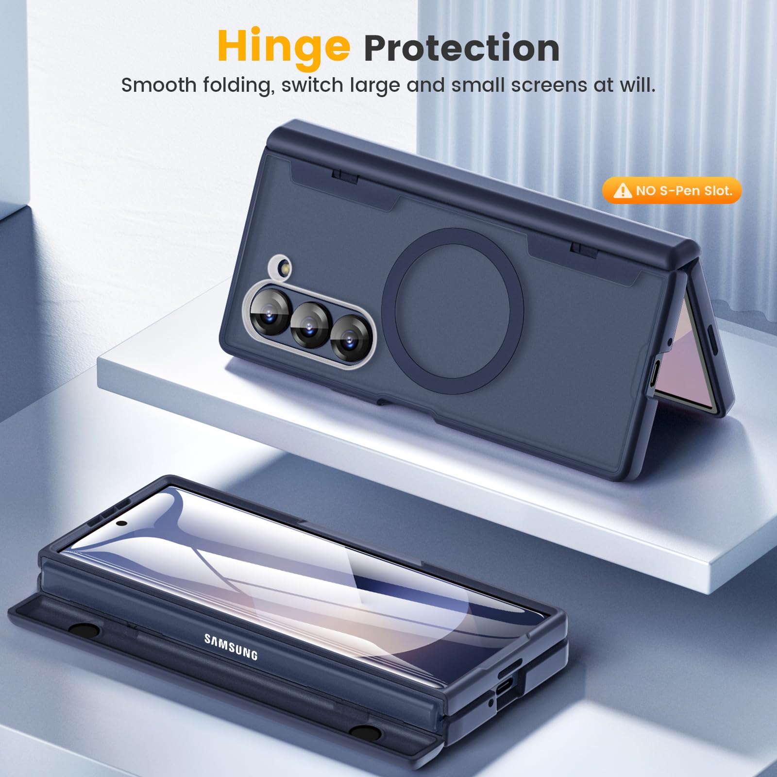 Foto 7 pulgar | Funda Caka Para Samsung Galaxy Z Fold 6 Con Carga Inalámbrica - Venta Internacional.