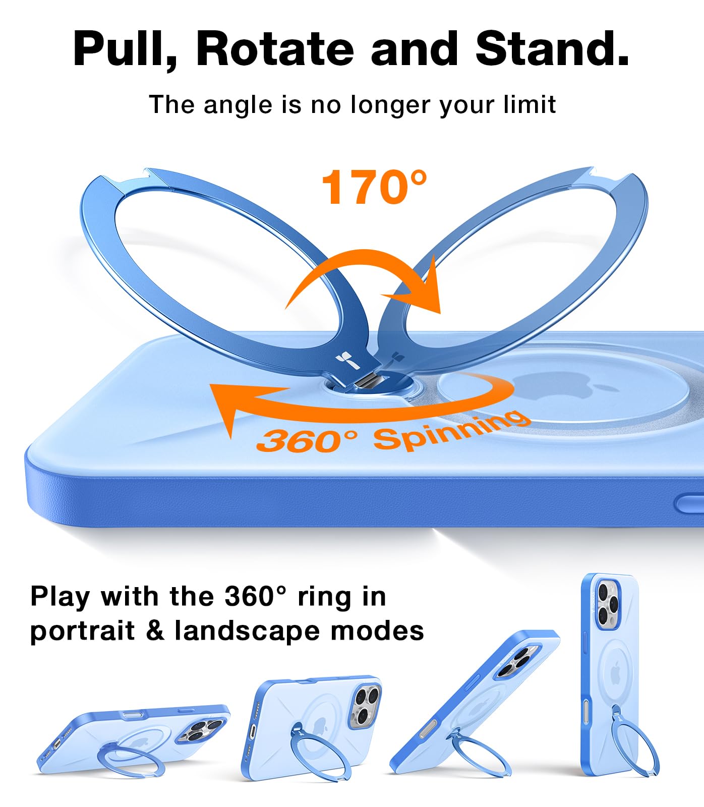 Foto 3 pulgar | Funda Para Teléfono Torras 360° Con Soporte Magnético Para Iphone 16 Pro Max - Venta Internacional.
