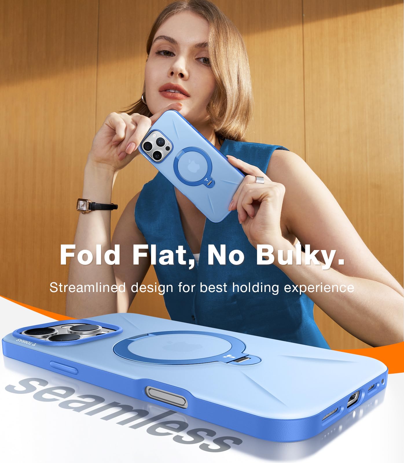 Foto 7 pulgar | Funda Para Teléfono Torras 360° Con Soporte Magnético Para Iphone 16 Pro Max - Venta Internacional.