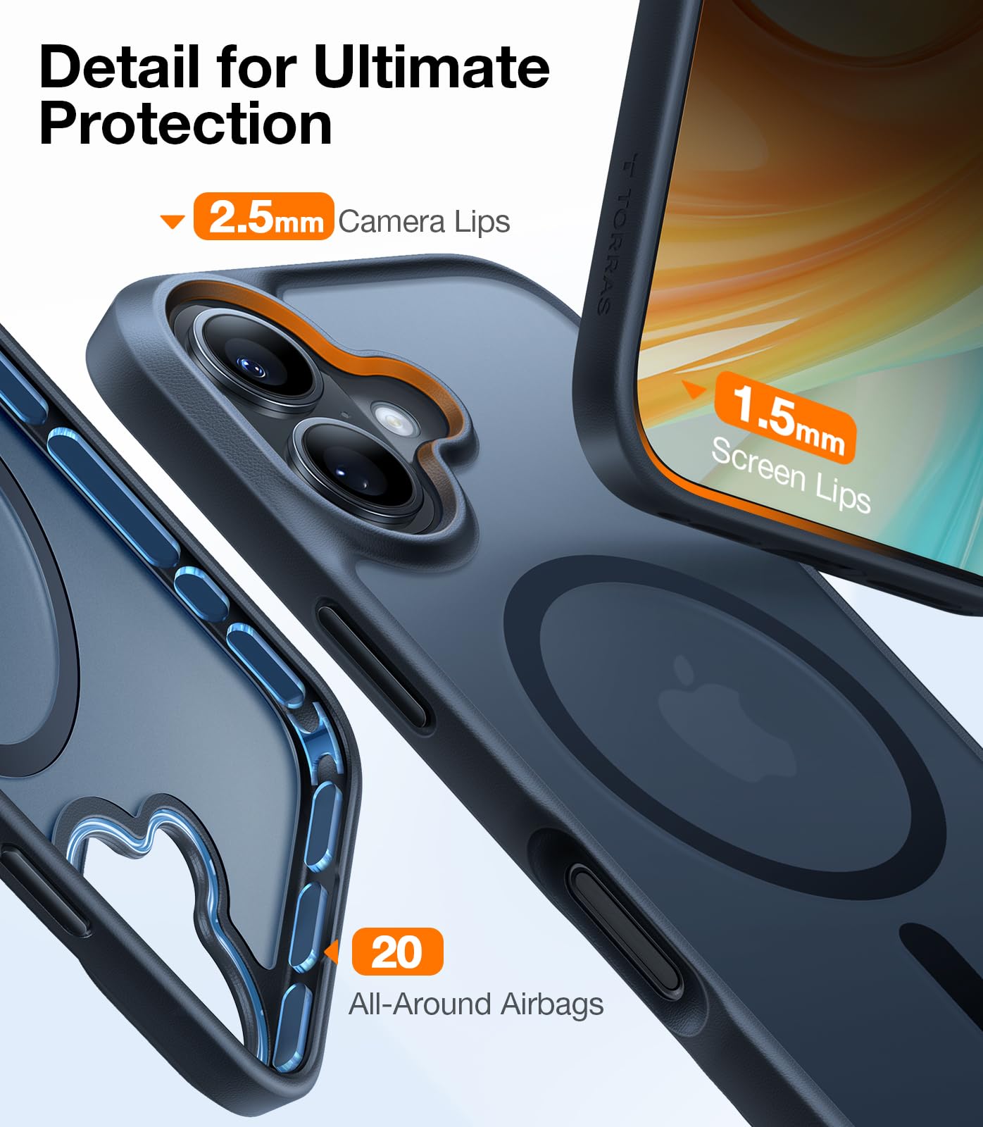 Foto 6 pulgar | Funda De Teléfono Torras Para Iphone 16 Plus Con Magsafe Black - Venta Internacional.