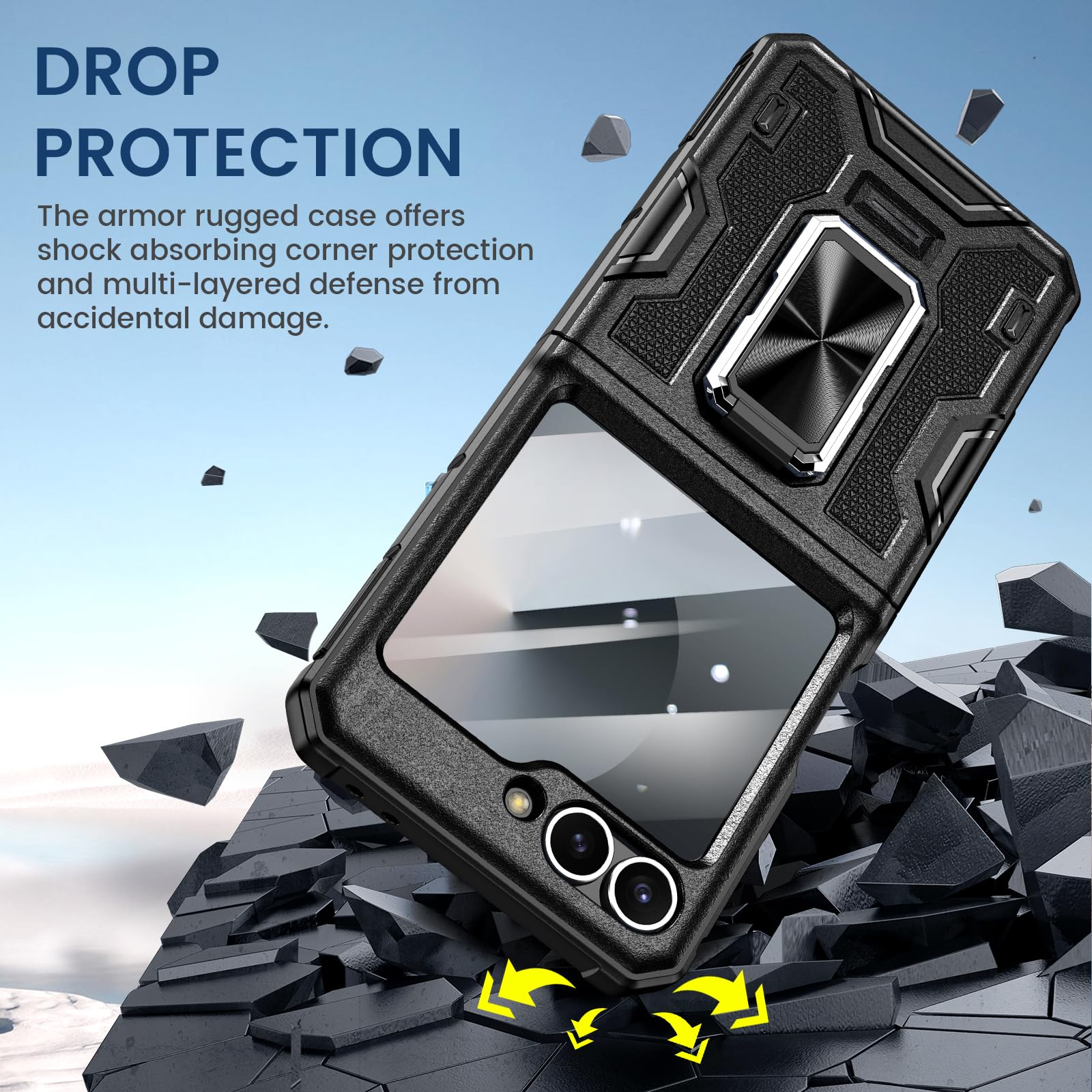 Foto 8 pulgar | Funda Vego Para Samsung Galaxy Z Flip 6 5g Con Accesorios, Color Negro - Venta Internacional.